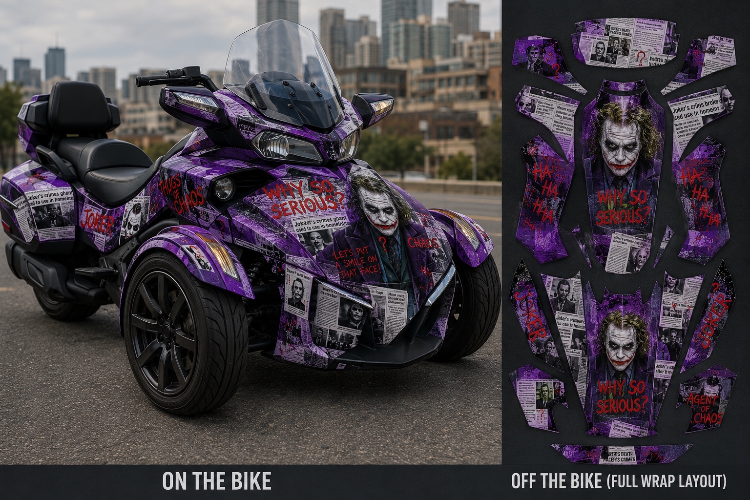 Custom CanAm Joker wrap by Pink Label Wraps