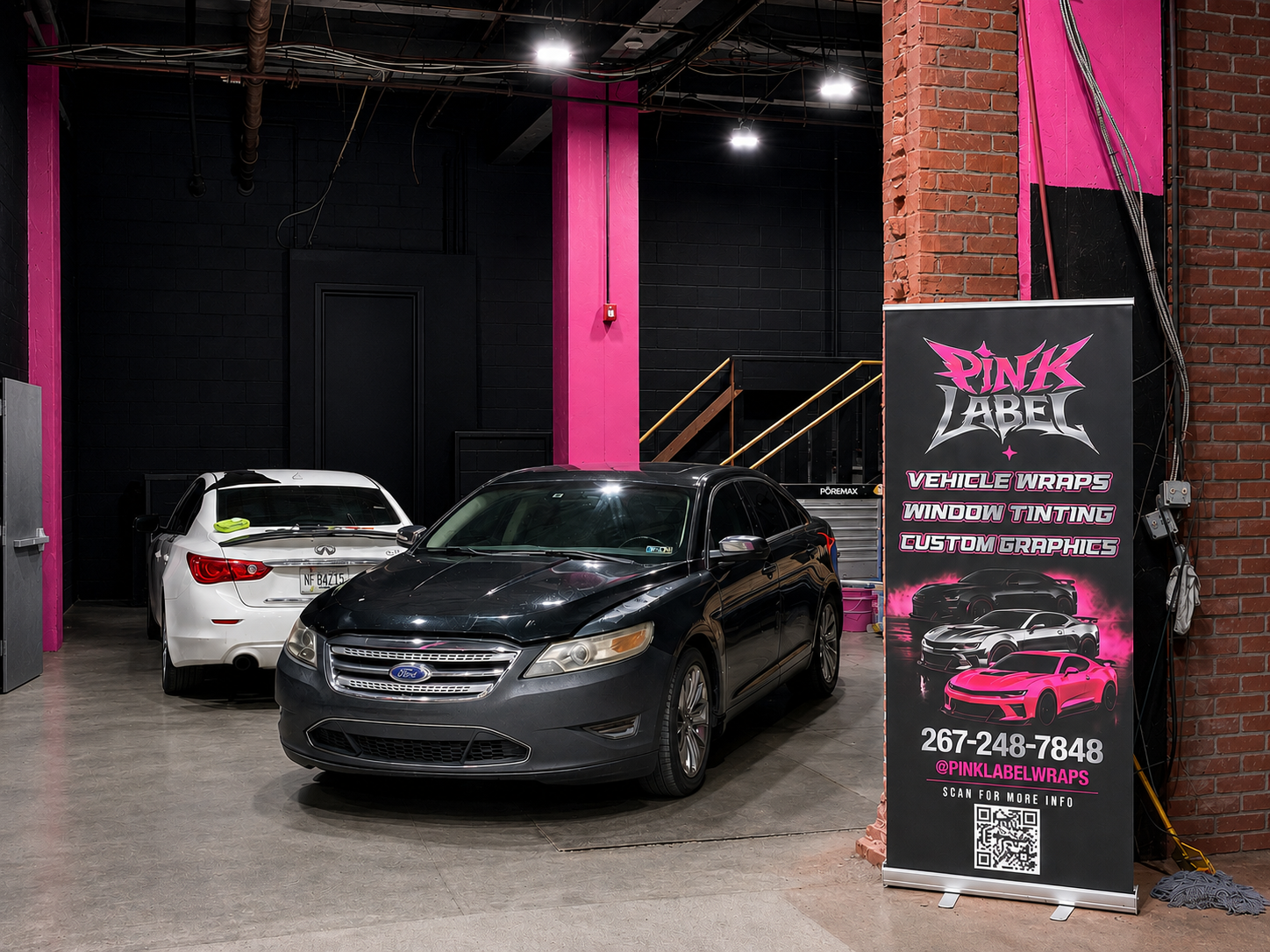 Pink Label Wraps garage interior
