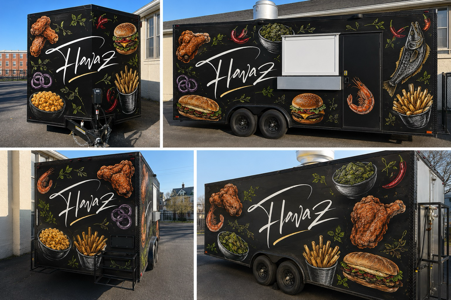 Flavaz food truck commercial wrap by Pink Label Wraps